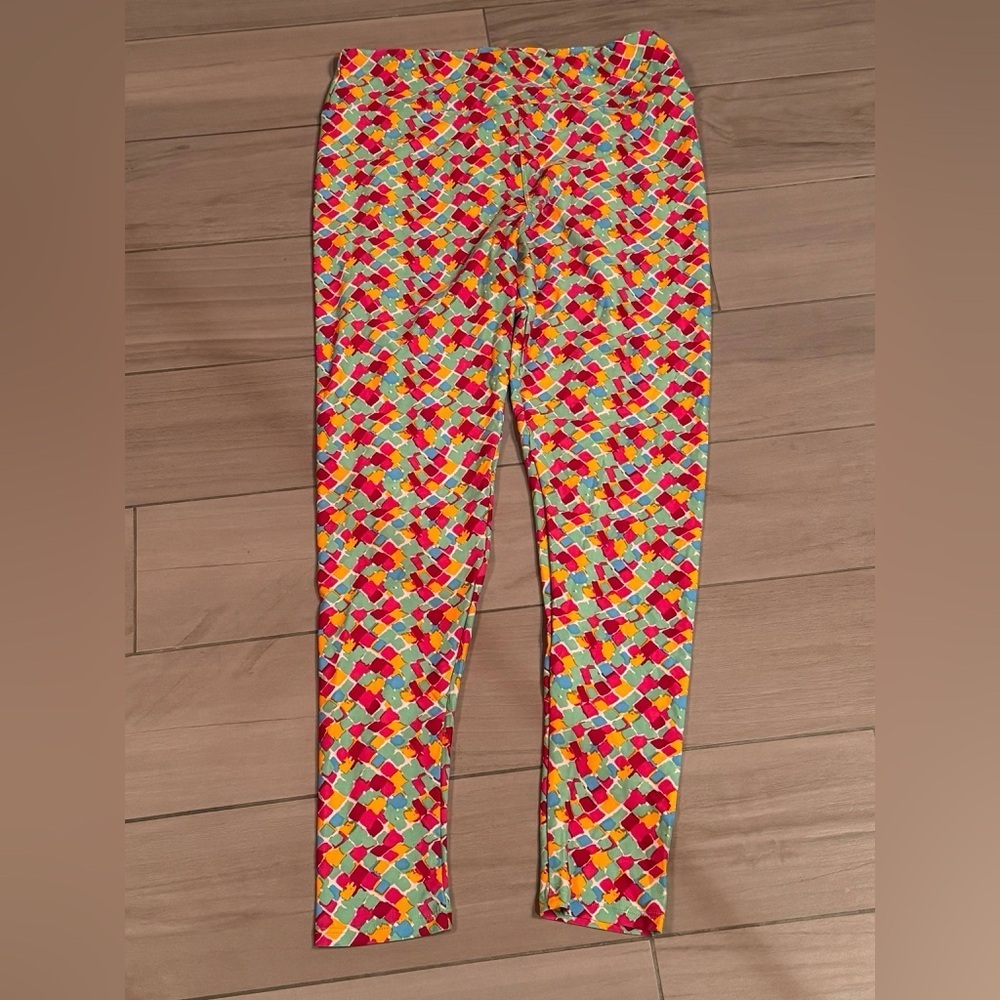 Lula roe Colorful Geometric Leggings tall and curvy size 10 - 24 large to XXL
